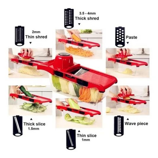 Cortador de Verduras 6 en 1 – Cocina más rápido y sin esfuerzo 🥕🔪
