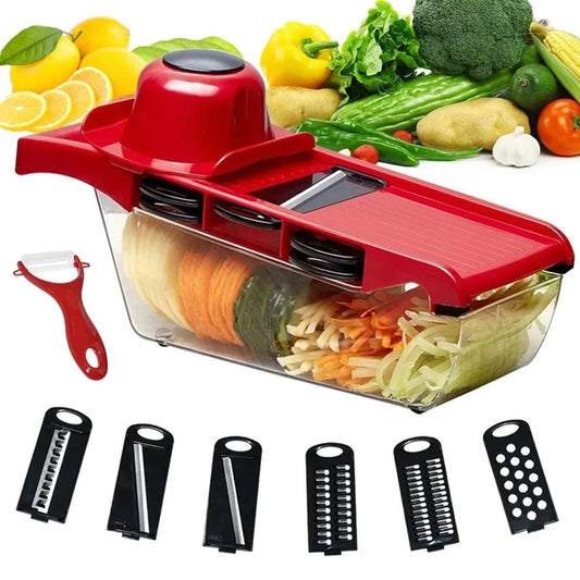 Cortador de Verduras 6 en 1 – Cocina más rápido y sin esfuerzo 🥕🔪
