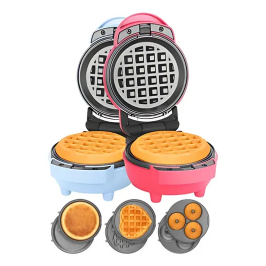 MINI WAFFLERA ANTIAHDERENTE 3 EN 1 🧇 🥞